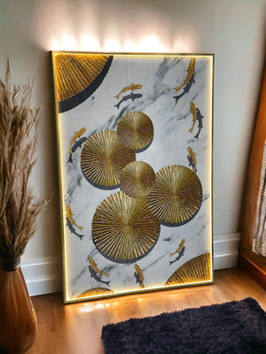 Abstract Fish Crystal Painting with LED - SWASTIK CREATIONS The Trend Point
