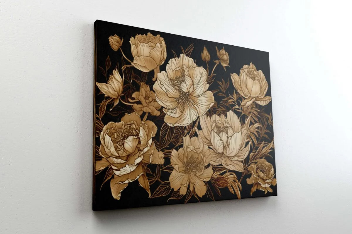 CH-FLW-LDP47 Flower Canvas Paintings For Wall Decoration For Living Room Bedroom Home Office & Hotels SWASTIK CREATIONS The Trend Point