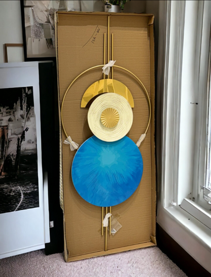 Antique Blue Metal Wall Decor (MH-451) - SWASTIK CREATIONS The Trend Point