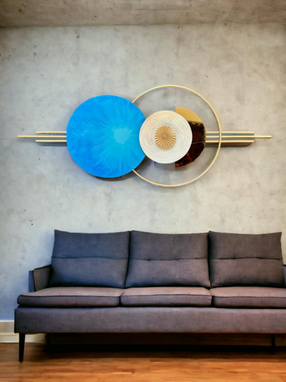 Antique Blue Metal Wall Decor (MH-451) - SWASTIK CREATIONS The Trend Point