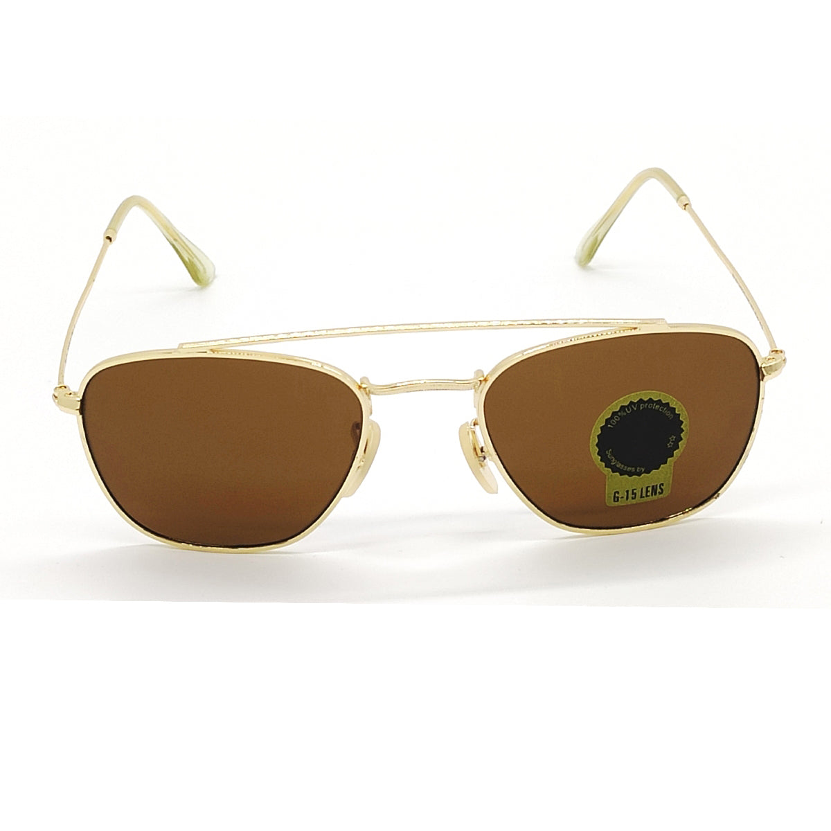 Brown ROYAL RUMBEL Square Sunglasses (SUN-RN-1808-BRN1GLD-M) SWASTIK CREATIONS The Trend Point