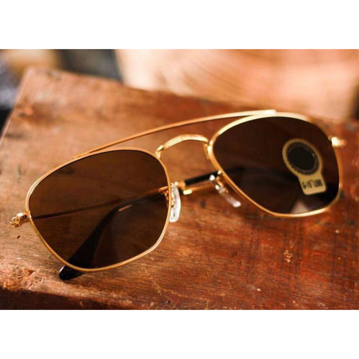 Brown ROYAL RUMBEL Square Sunglasses (SUN-RN-1808-BRN1GLD-M) SWASTIK CREATIONS The Trend Point