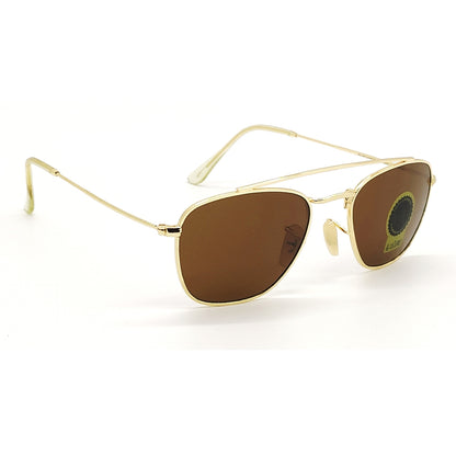 Brown ROYAL RUMBEL Square Sunglasses (SUN-RN-1808-BRN1GLD-M)