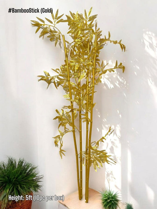 Artificial Bamboo Stems With Leaves (Set of 10)