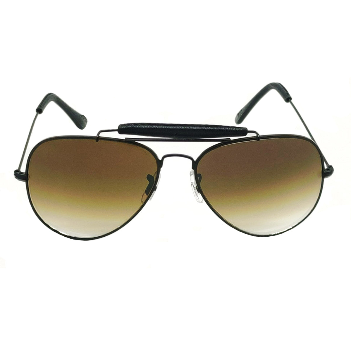 Brown Novaper Aviator Sunglasses (SUN-RN-3422-BRN2BLK-M) SWASTIK CREATIONS The Trend Point