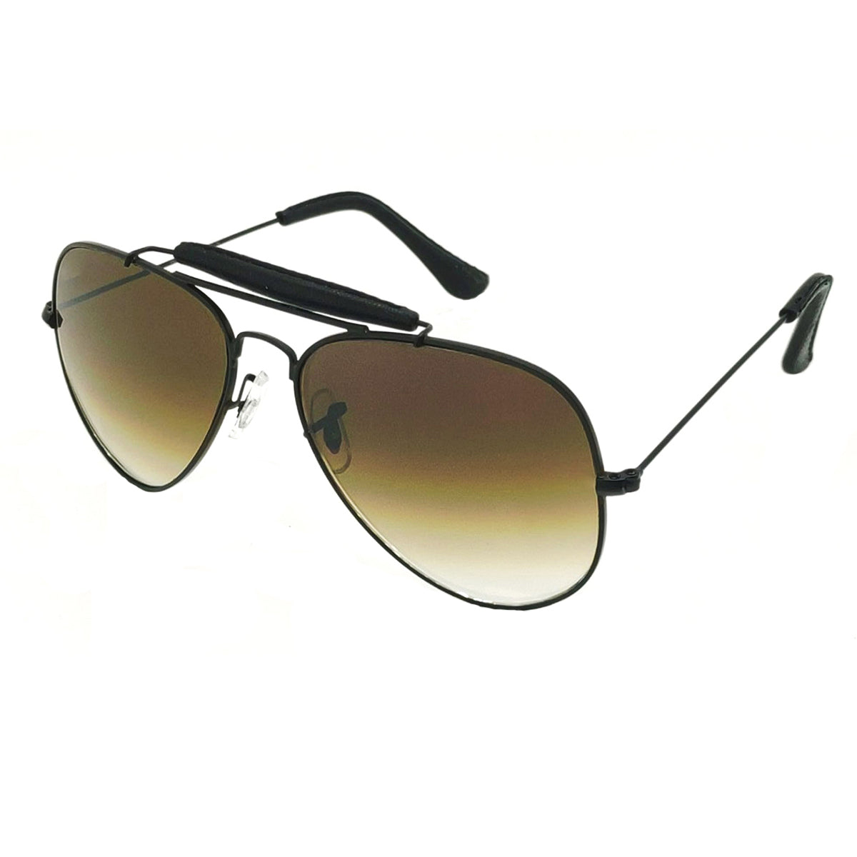 Brown Novaper Aviator Sunglasses (SUN-RN-3422-BRN2BLK-M) SWASTIK CREATIONS The Trend Point