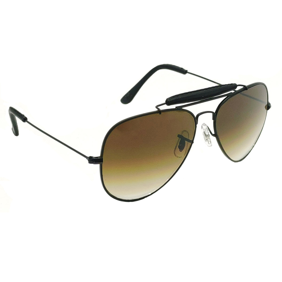 Brown Novaper Aviator Sunglasses (SUN-RN-3422-BRN2BLK-M) SWASTIK CREATIONS The Trend Point