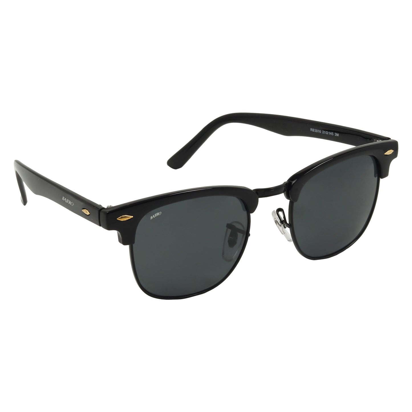 Black Eltrose Square Sunglasses (SUN-RN-3016-BLK1BLK-M) SWASTIK CREATIONS The Trend Point