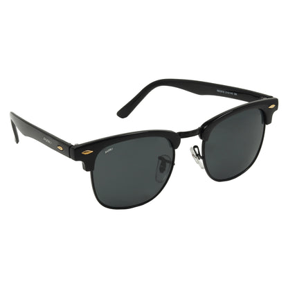 Black Eltrose Square Sunglasses (SUN-RN-3016-BLK1BLK-M)