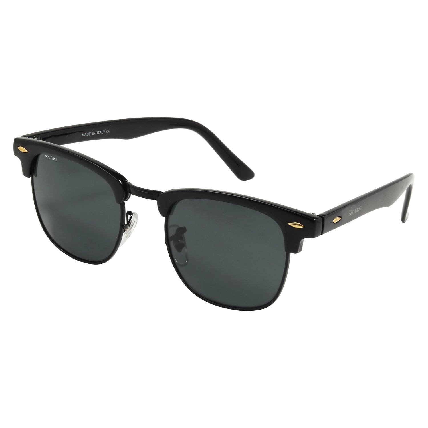 Black Eltrose Square Sunglasses (SUN-RN-3016-BLK1BLK-M)