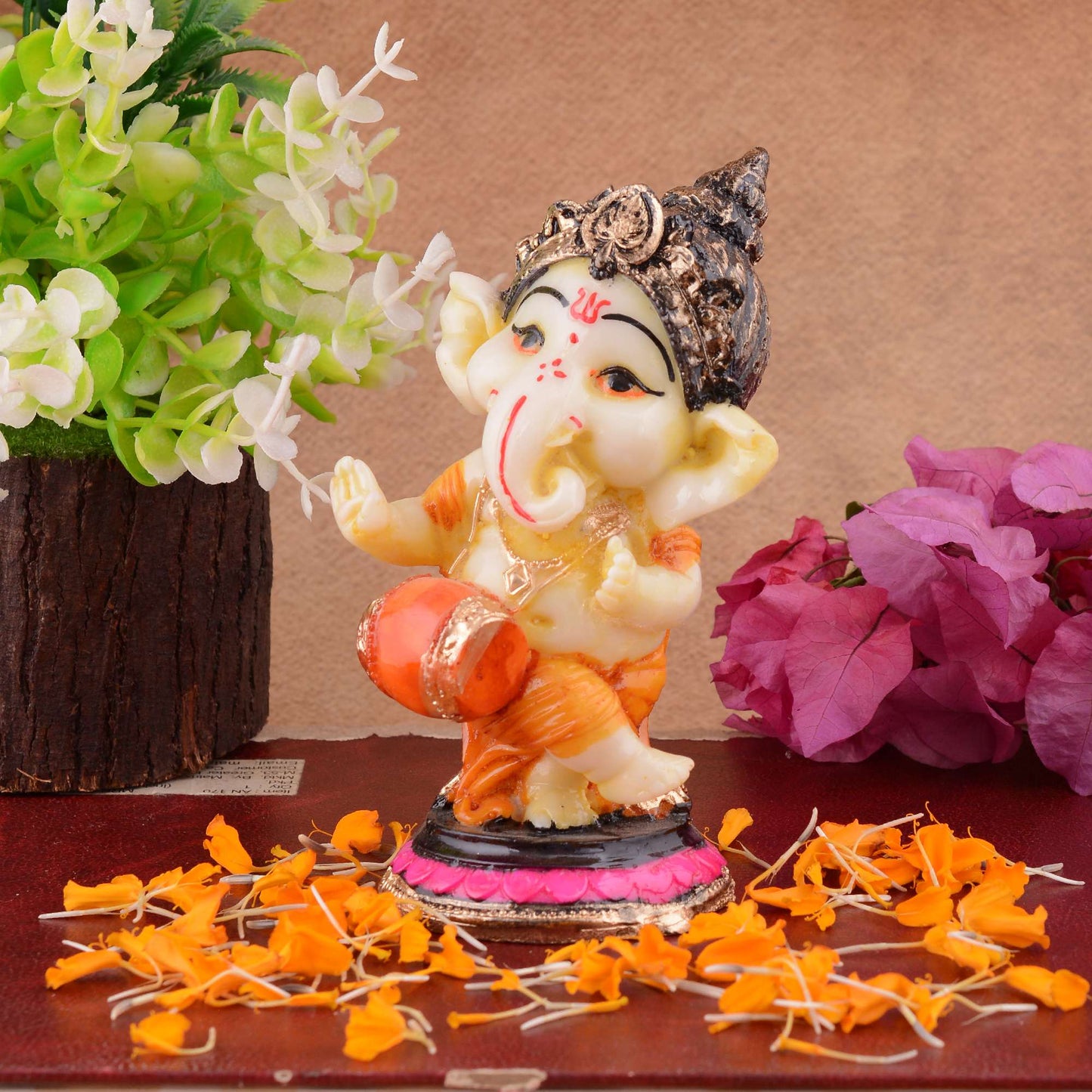 Swastik Trend Point Ganesha Statue  Idol Shriganesh Bhagwan Murti / Home, Office Decor / Car Dashboard Ganpati / Lord Vinayaka Statue God of Luck & Success Sculpture / Gift Items -05 SWASTIK CREATIONS The Trend Point