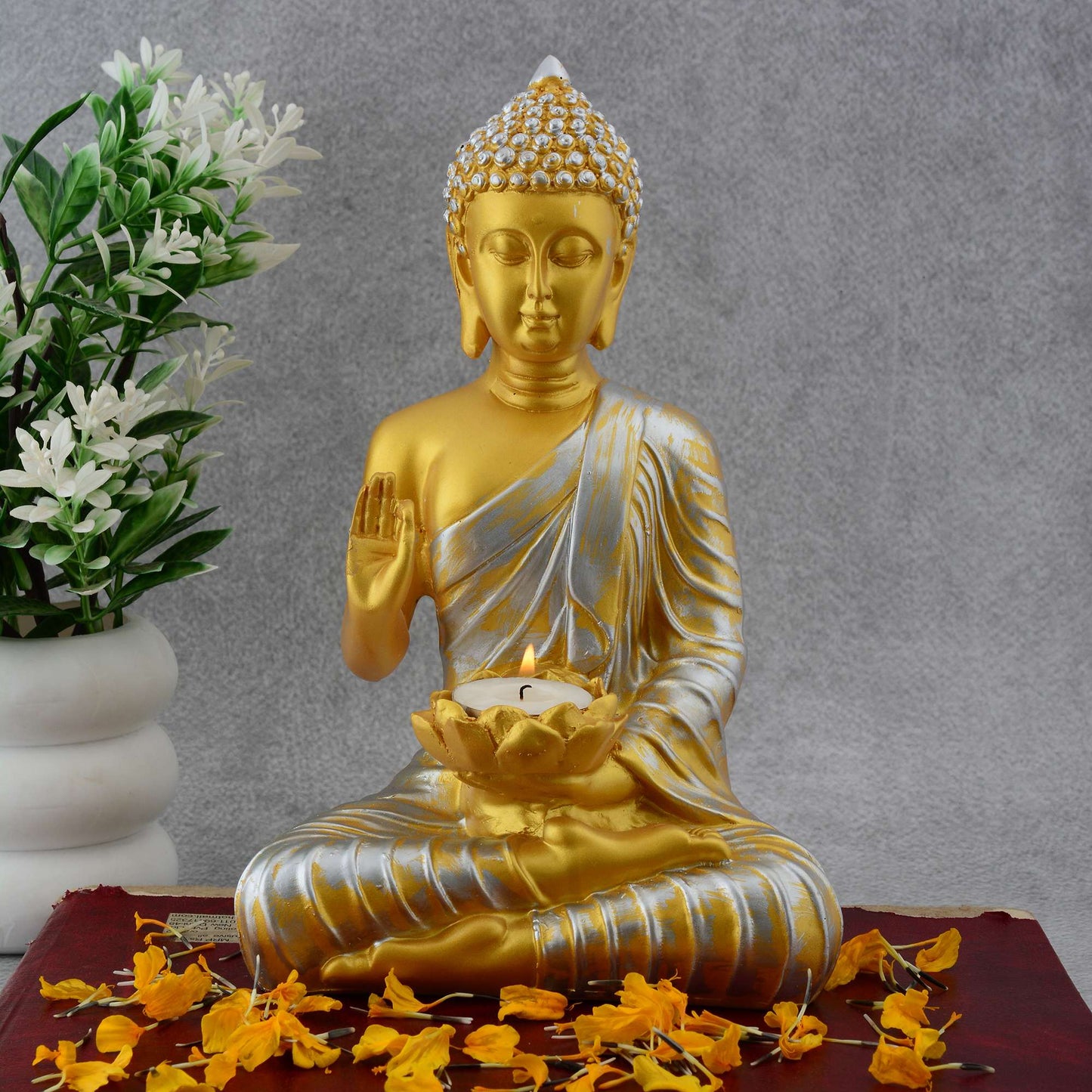 Swastik Trend Point Gautam Buddha Statue Showpiece Idol Figurine for Feng Sui, Vastu, Home Decor, Office, Diwali, Gifting, Living Room, Bedroom, Study Table -27 SWASTIK CREATIONS The Trend Point