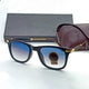 Blue Enigte Square Sunglasses (SUN-RN-2148-BLU2GLD-M)