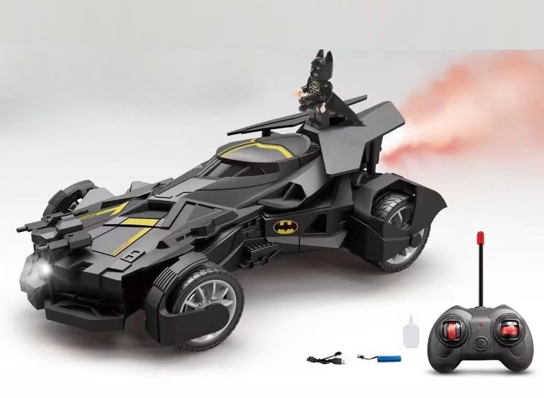 Battman Remote Control High Speed Black Mobile Remote Control Car with Smoke Effect for Kids Boys - Black - SWASTIK CREATIONS The Trend Point