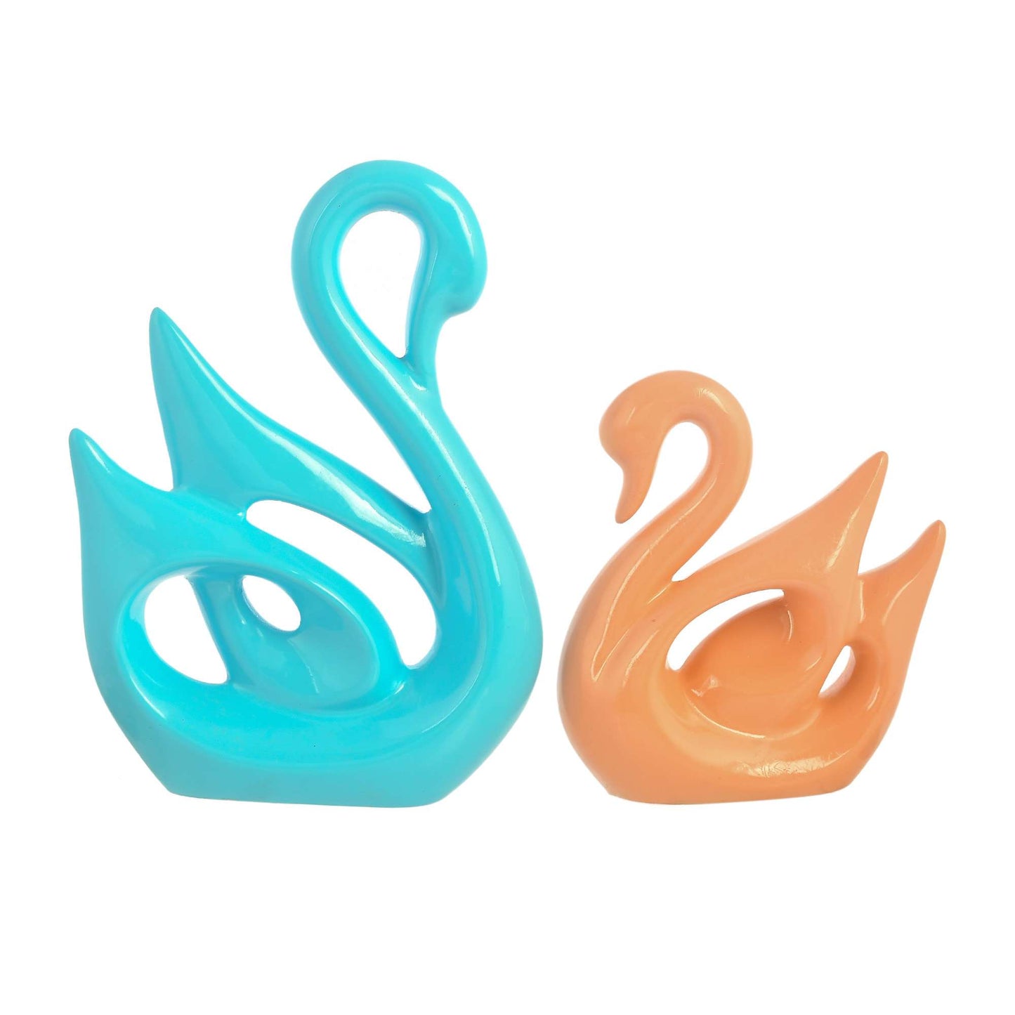 Swastik Trend Point Polyresin Swan Pair Showpiece for Home Decor,Diwali Gift Items (Set of 2 Pc, Large(bird4) SWASTIK CREATIONS The Trend Point