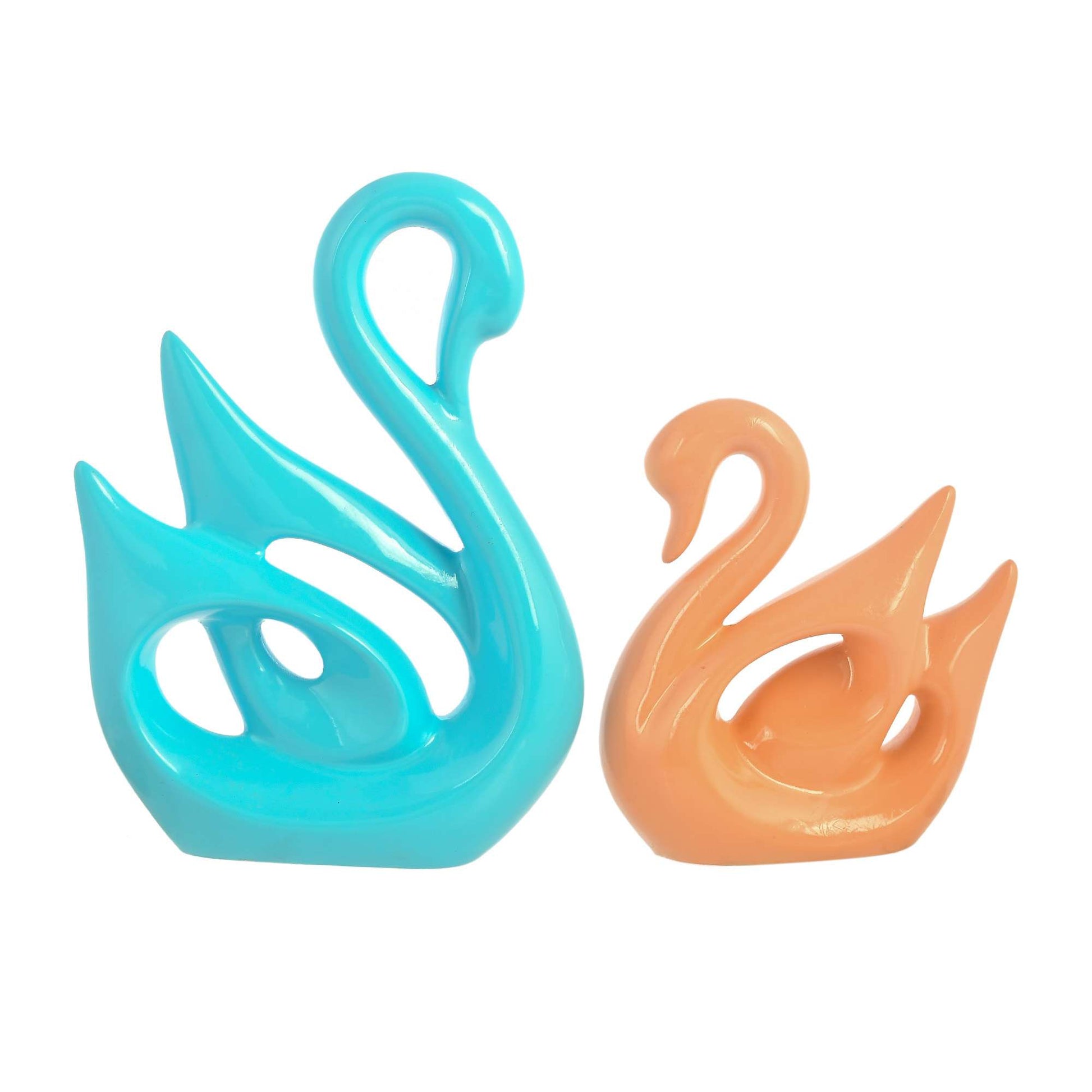 Swastik Trend Point Polyresin Swan Pair Showpiece for Home Decor,Diwali Gift Items (Set of 2 Pc, Large(bird4) 6cm*18cm*25cm