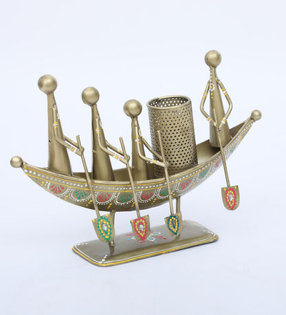 Boat Multicolour Metal Pen Holder - SWASTIK CREATIONS The Trend Point