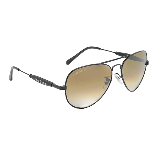 Brown Airomade Aviator Sunglasses (SUN-LK-3517-BRN2BLK-M)