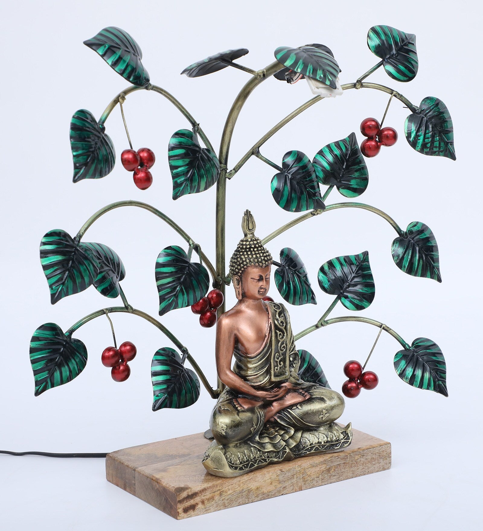 Buddha Tree Multicolour Iron Idol - SWASTIK CREATIONS The Trend Point