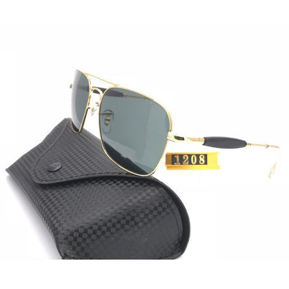 Black Alicent Square Sunglasses (SUN-RN-1208-BLK1GLD-M-1)