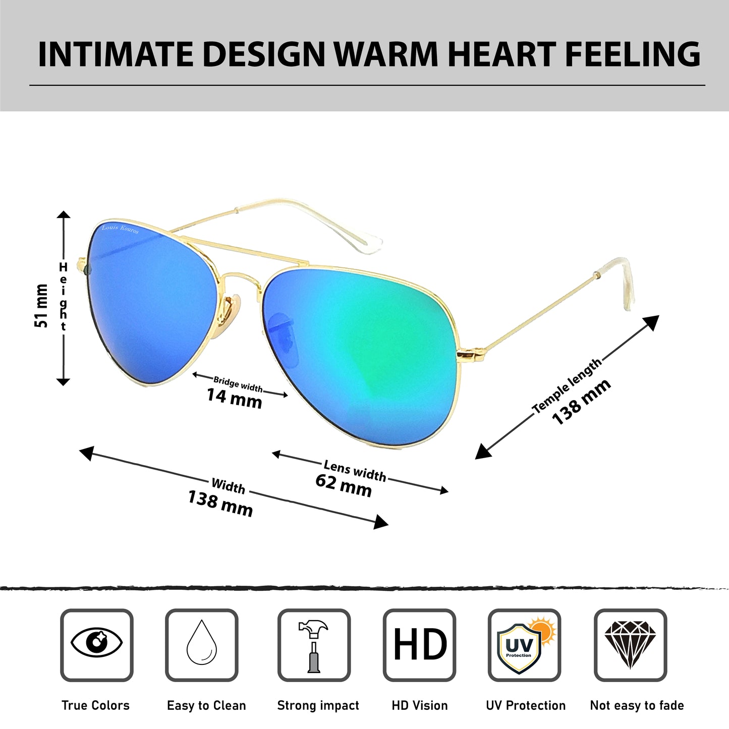 Green Armstoner Aviator Sunglasses (SUN-LK-3026-AQG3GLD-M) - SWASTIK CREATIONS The Trend Point SWASTIK CREATIONS The Trend Point