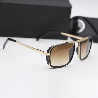 Madarian 4413 Square Sunglasses (SUN-RN-4413-BRN2GLD-M)