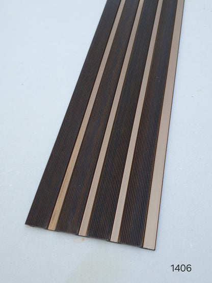 Code 1406 - Premium Charcoal Fluted Louver Panels (1 box of 16pcs) (Min 10 box order)