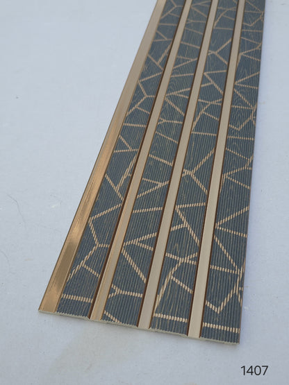 Code 1407 - Premium Charcoal Fluted Louver Panels (1 box of 16pcs) (Min 10 box order)