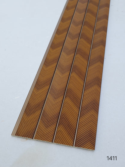 Code 1411 - Premium Charcoal Fluted Louver Panels (1 box of 16pcs) (Min 10 box order)