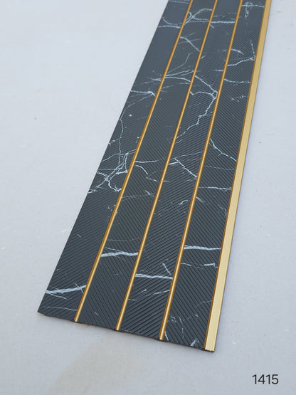 Code 1415 - Premium Charcoal Fluted Louver Panels (1 box of 16pcs) (Min 10 box order)