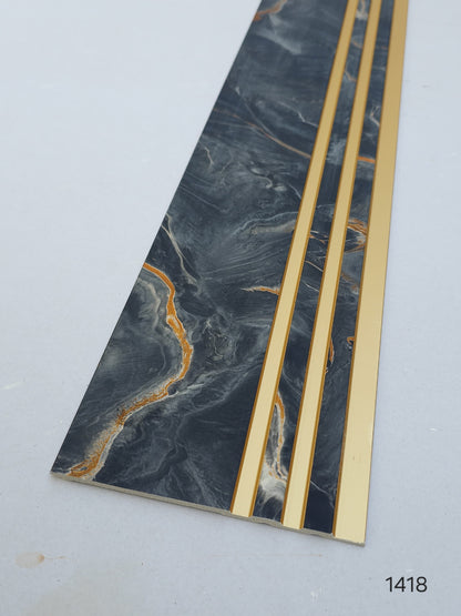 Code 1418 - Premium Charcoal Fluted Louver Panels (1 box of 16pcs) (Min 10 box order)