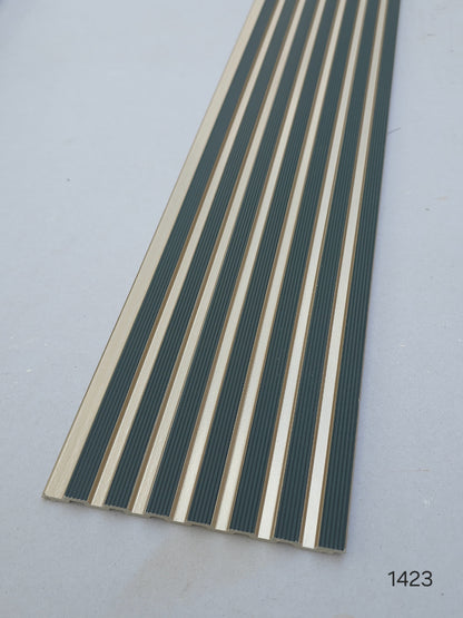 Code 1423 - Premium Charcoal Fluted Louver Panels (1 box of 16pcs) (Min 10 box order)
