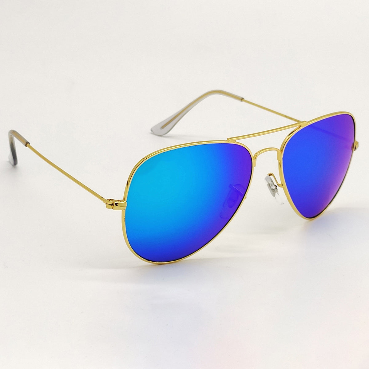 Purosangue 3026 Aviator Sunglasses (SUN-RN-3026-AQB3GLD-M) SWASTIK CREATIONS The Trend Point