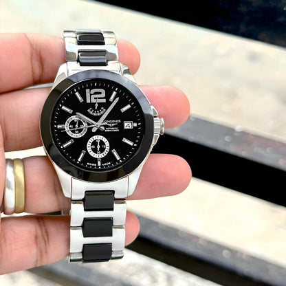 Conquest Ceramic Chronograph Detailed with Perfection watch - SWASTIK CREATIONS The Trend Point