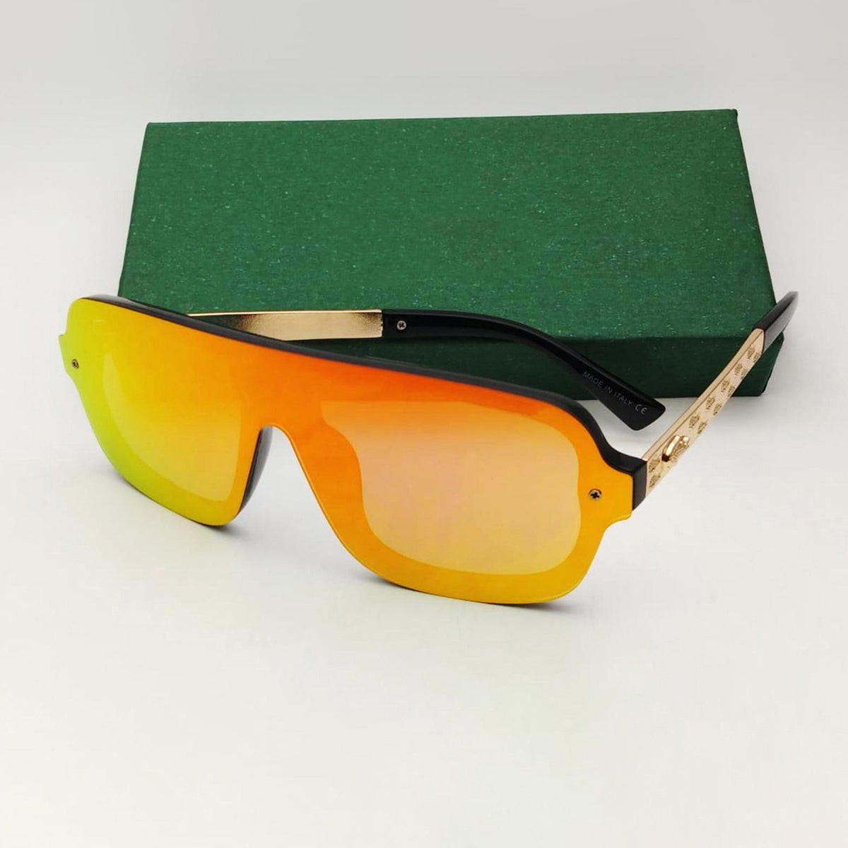 Orange HONEST Square Sunglasses (SUN-LC-0791-ORG3GLD)