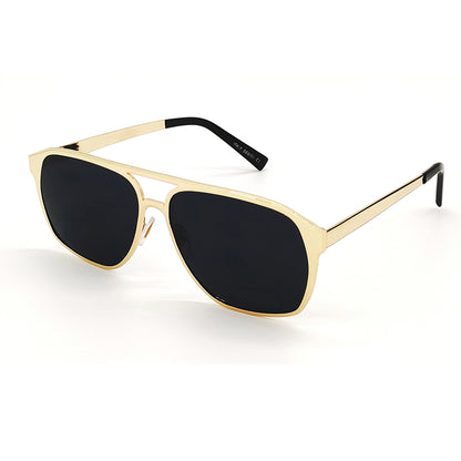 Black MECH BEASTS Square Sunglasses (SUN-LC-0144-BLK1GLD) - SWASTIK CREATIONS The Trend Point