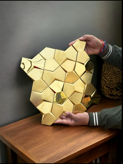 Designer Golden SS Metal Mosaic Tile (Box of 11pc) - SWASTIK CREATIONS The Trend Point