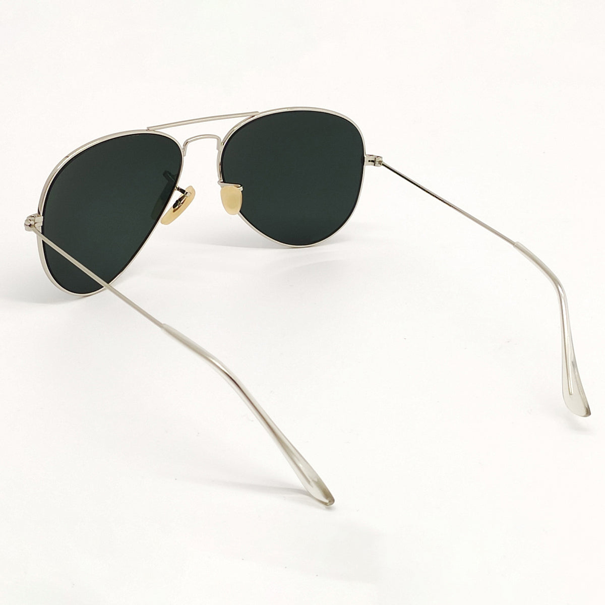 Purosangue 3026 Aviator Sunglasses (SUN-RN-3026-BLK1SIL-M) SWASTIK CREATIONS The Trend Point