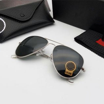 Purosangue 3026 Aviator Sunglasses (SUN-RN-3026-BLK1SIL-M)