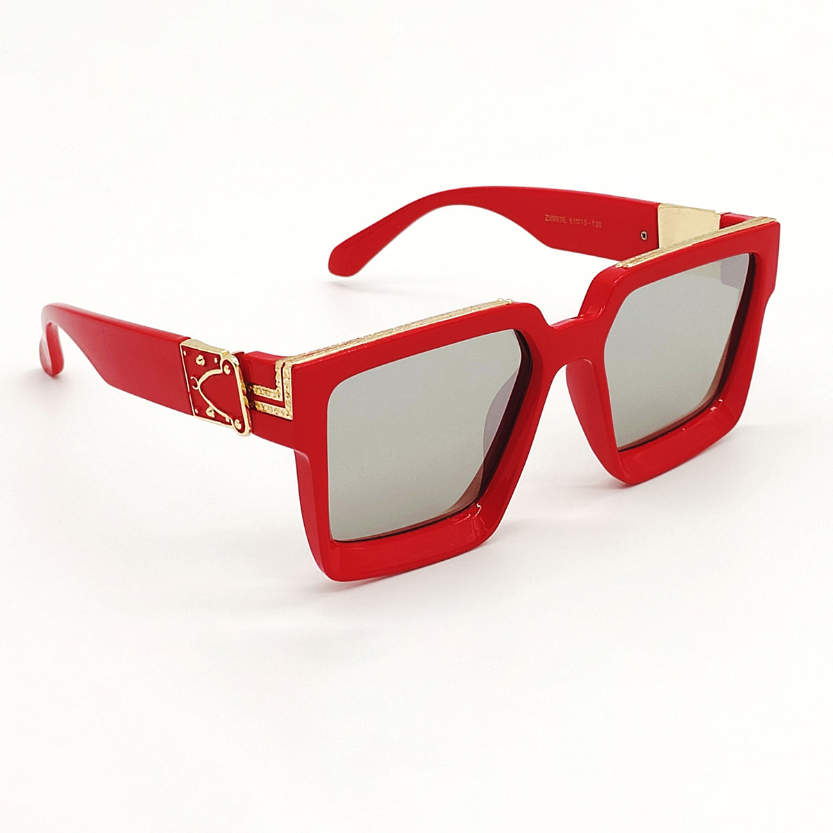 Silver ASTROINER Square Sunglasses (SUN-LV-96006-SIL3GLD-RED) SWASTIK CREATIONS The Trend Point