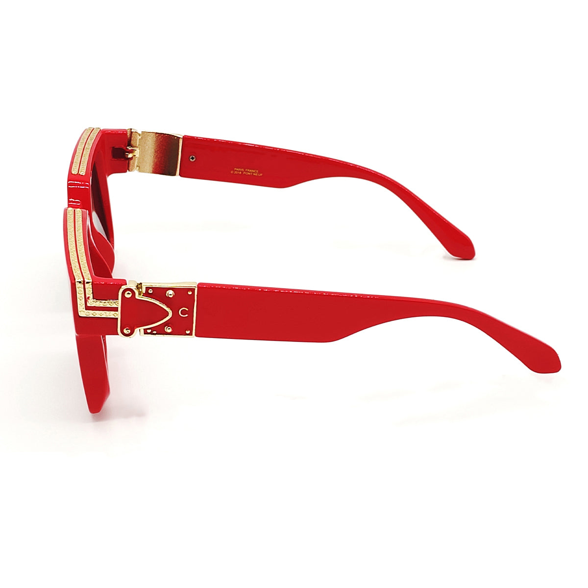 Silver ASTROINER Square Sunglasses (SUN-LV-96006-SIL3GLD-RED) SWASTIK CREATIONS The Trend Point