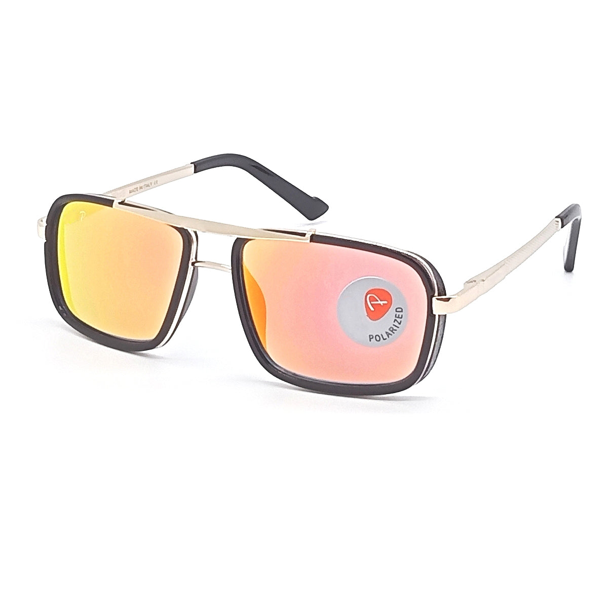 LEGEND 4413 Square Sunglasses (SUN-RN-4413-ORG3GLD-P)