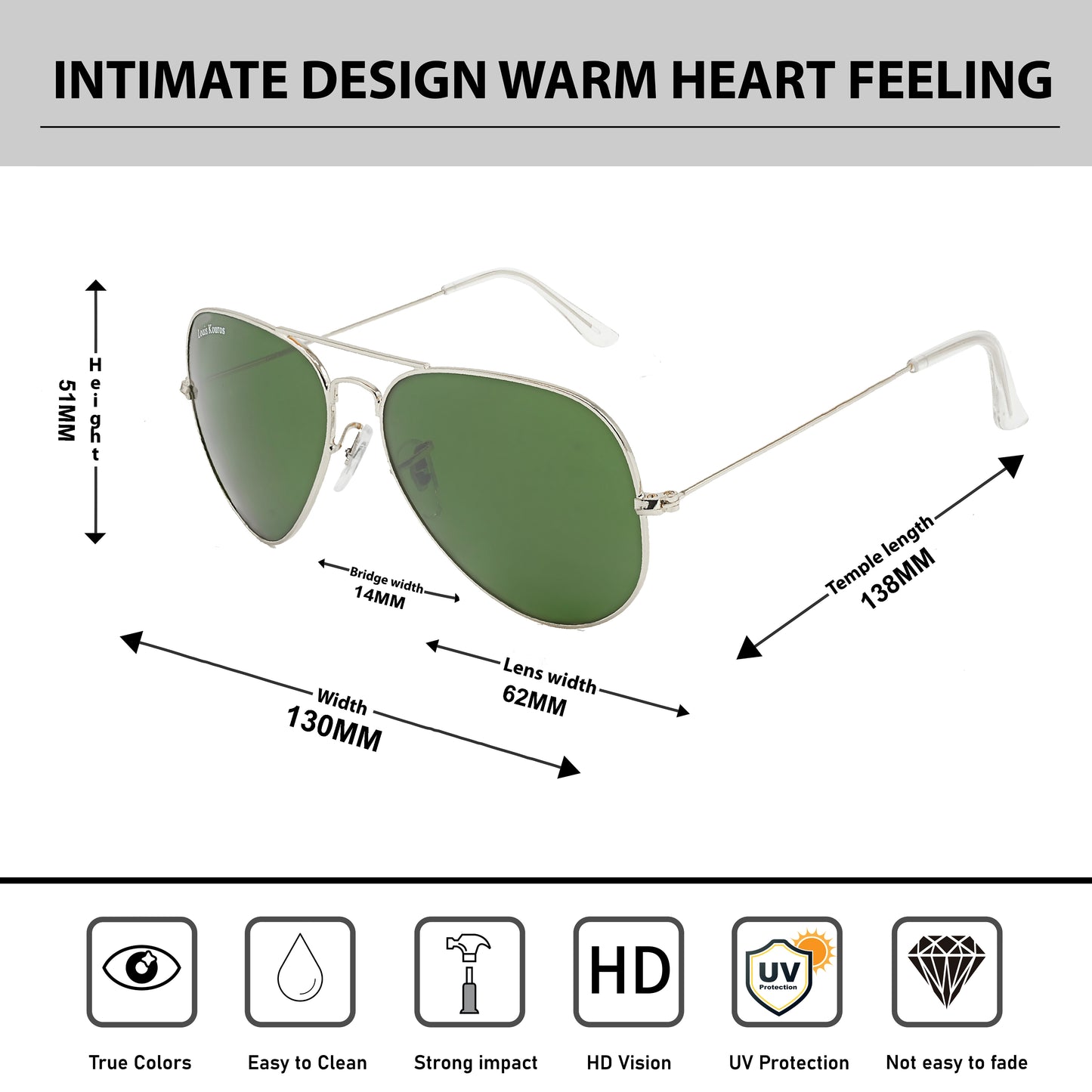 Green Armstoner Aviator Sunglasses (SUN-LK-3026-GRN1SIL-M) SWASTIK CREATIONS The Trend Point