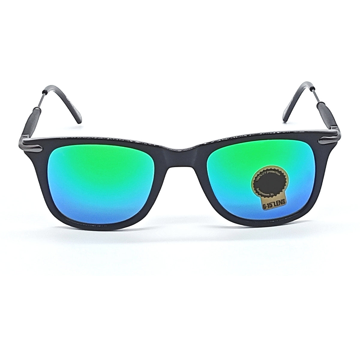 Aqua Green Enigte Square Sunglasses (SUN-RN-2148-AQG3BLK-M) SWASTIK CREATIONS The Trend Point