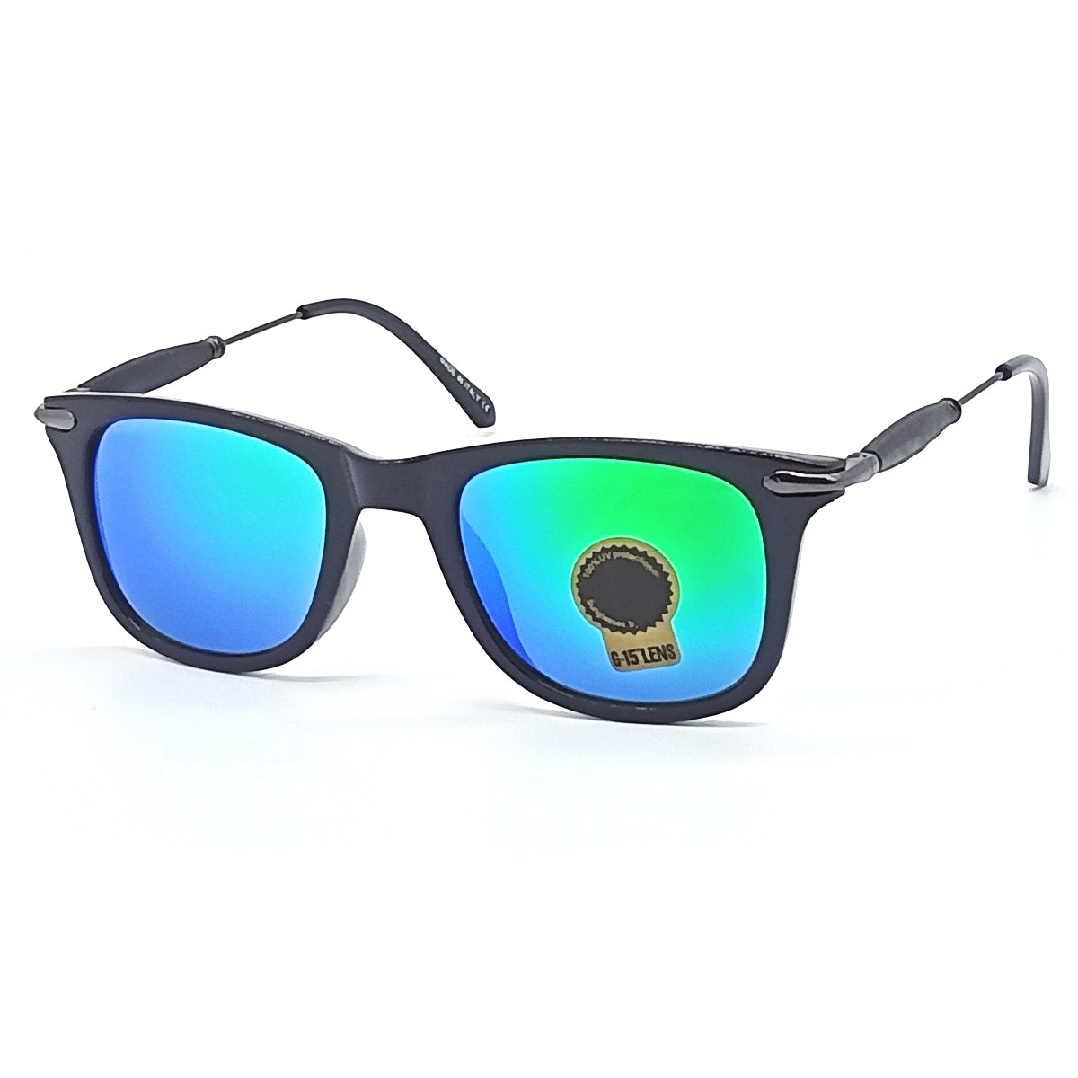 Aqua Green Enigte Square Sunglasses (SUN-RN-2148-AQG3BLK-M) SWASTIK CREATIONS The Trend Point