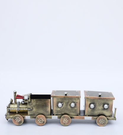 Engine Dry Food Multicolour Metal Pen Stand - SWASTIK CREATIONS The Trend Point