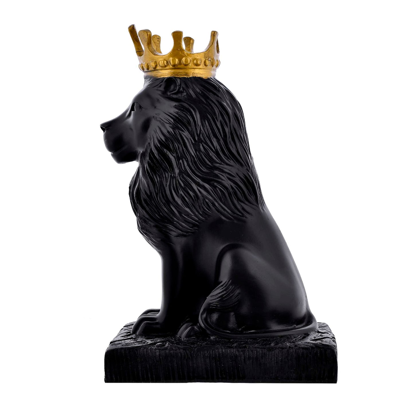 Swastik Trend Point Lion Statue with Crown Sculpture Showpiece Figurine for Home Decor Living Room -28 SWASTIK CREATIONS The Trend Point