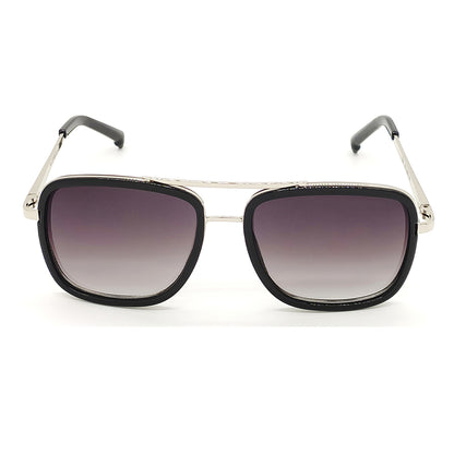 Black HUMBLEE Square Sunglasses (SUN-LC-0652-BLK2SIL-LARGE) - SWASTIK CREATIONS The Trend Point