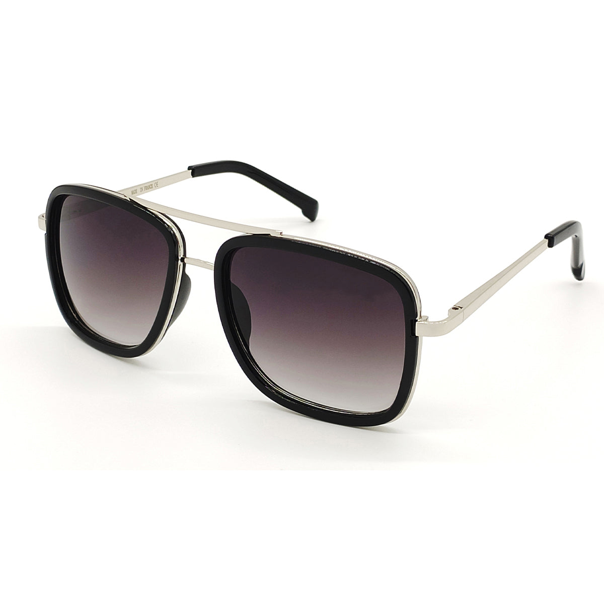 Black HUMBLEE Square Sunglasses (SUN-LC-0652-BLK2SIL-LARGE) - SWASTIK CREATIONS The Trend Point SWASTIK CREATIONS The Trend Point