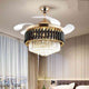 Luxury Ceiling Fan Crystal Chandelier Fandeliers with Gold LED lights (T7456)